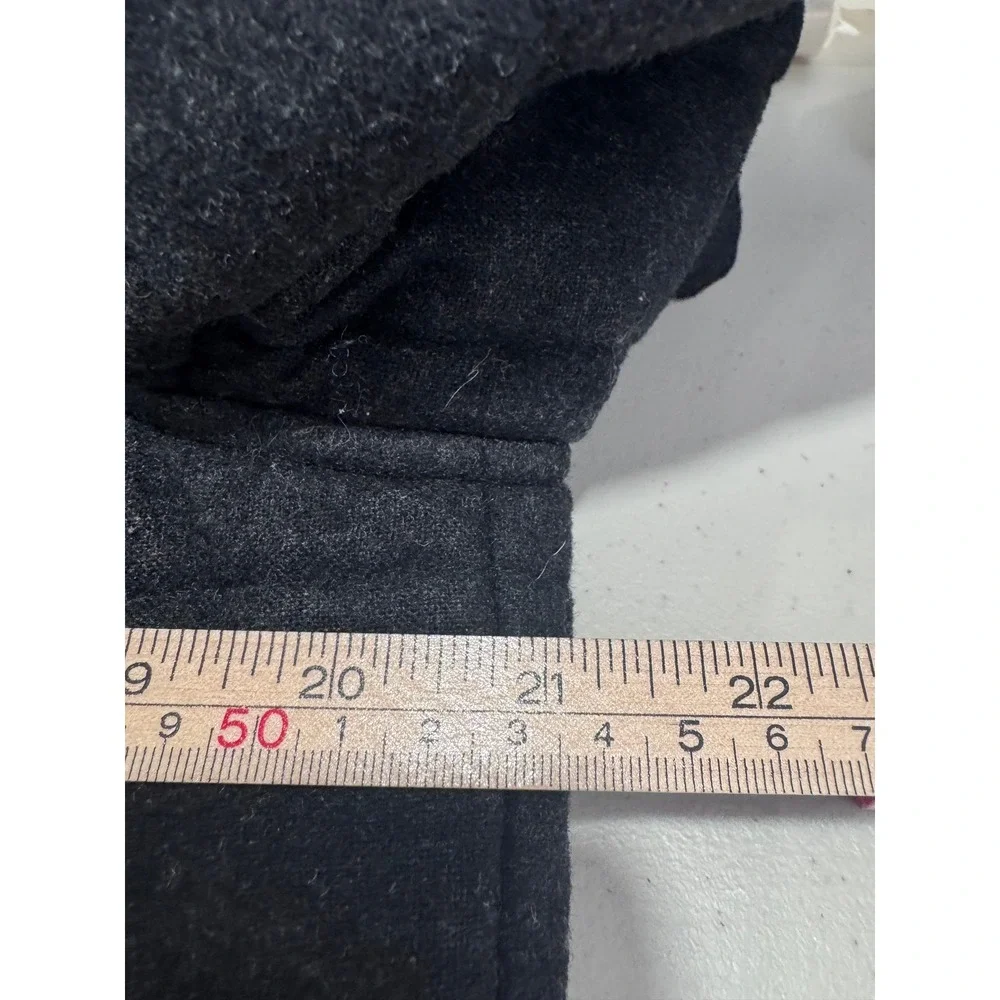 Rodd & Gunn Men Gray Quilted Wool Blend Field Jacket Leather Trim Medium